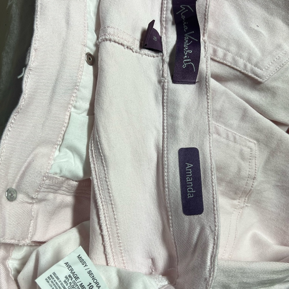 Girls Size 10 Gloria Vanderbilt Amanda Pink Jeans - Excellent Condition - Picture 3 of 5
